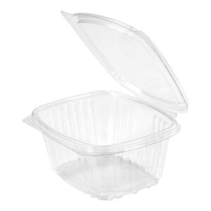 Plastic Hinged Deli Container Genpak Clear 200/cs, 5 3/8 x 4 1/2 x 2 1/2,